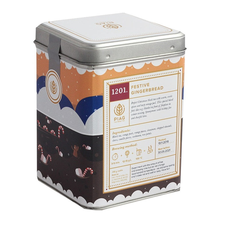 PIAG 1201. Festive Gingerbread - Schwarzer Tee - Teedose