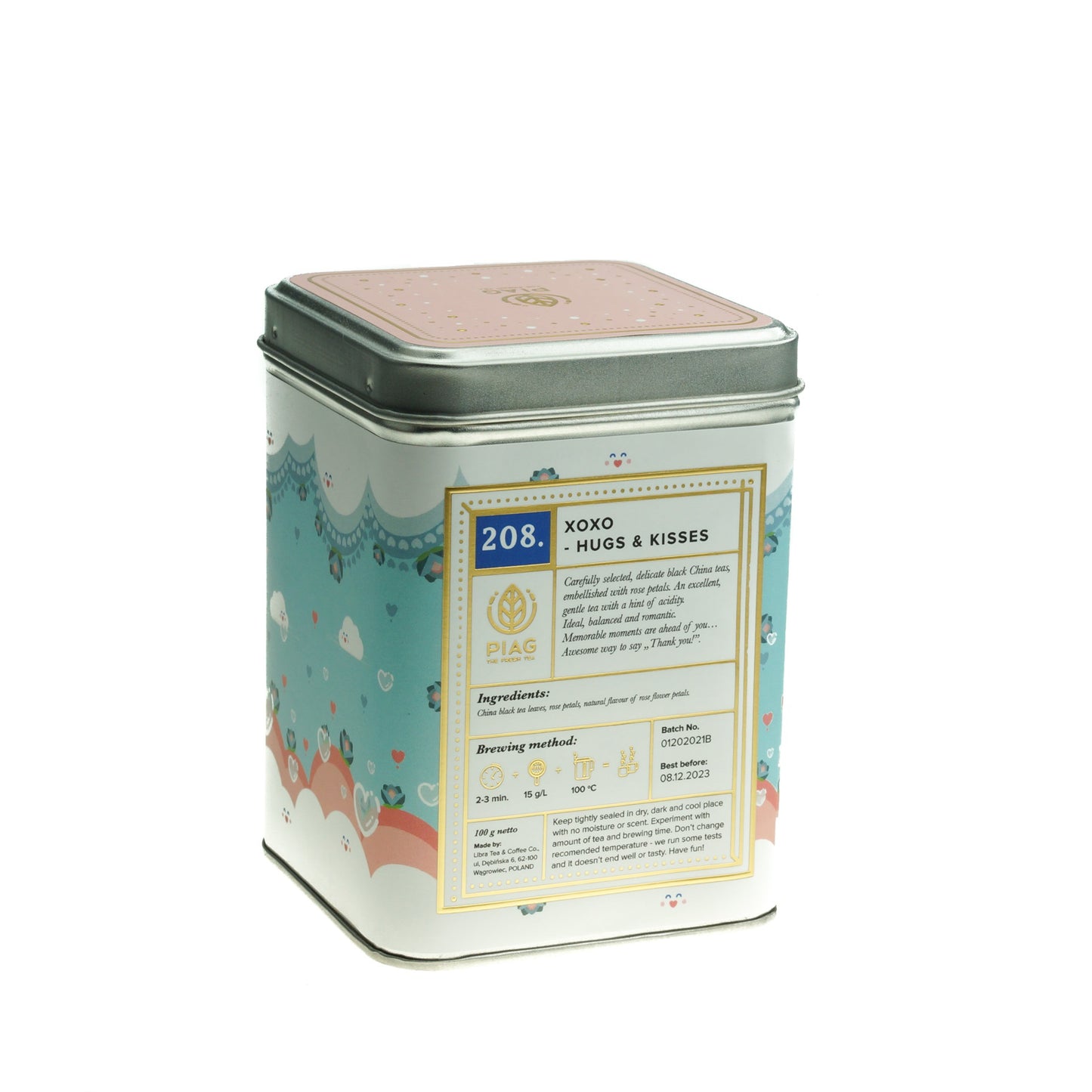 PIAG 208. XoXo Hugs & Kisses - Teedose