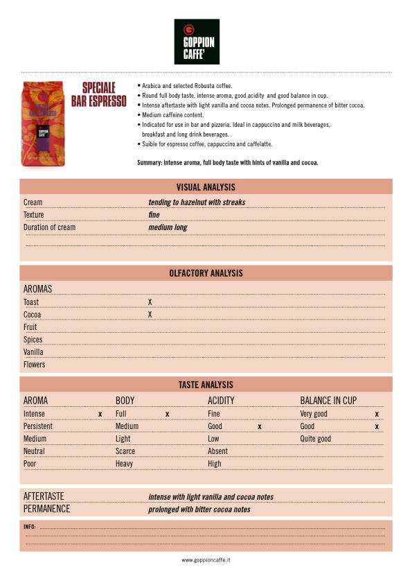 Speciale Bar Espresso 1kg Kaffeebohnen