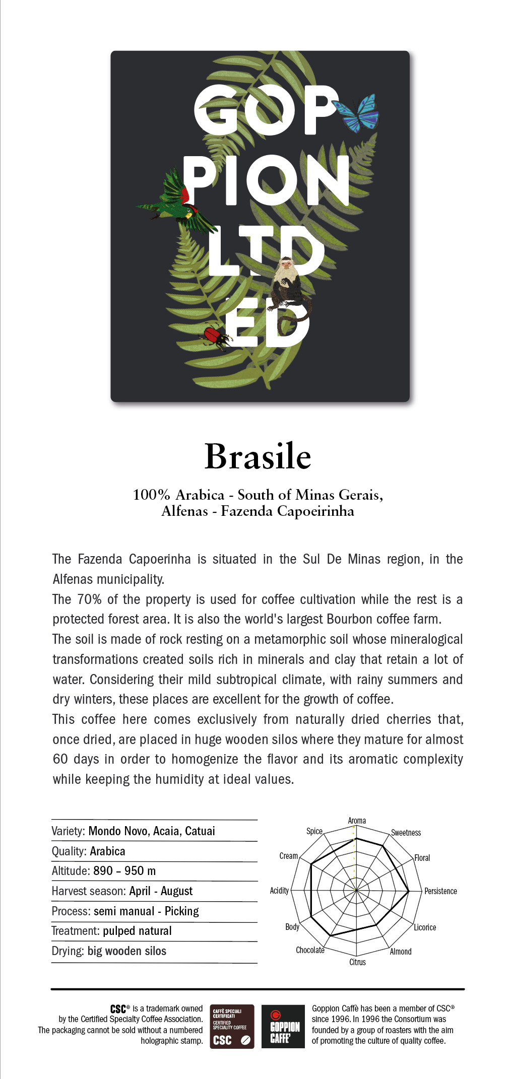 Goppion Limited Edition Brasile Kaffeebohnen 500g