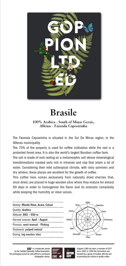 Goppion Limited Edition  Brasile Kaffeebohnen 500g